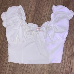 white corset blouse